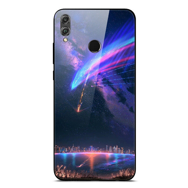 Huawei Honor 8X Honor8x Max Tempered Glass Back Cover Case