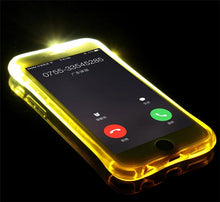 Load image into Gallery viewer, Gold LED Flash TPU Case For iPhone